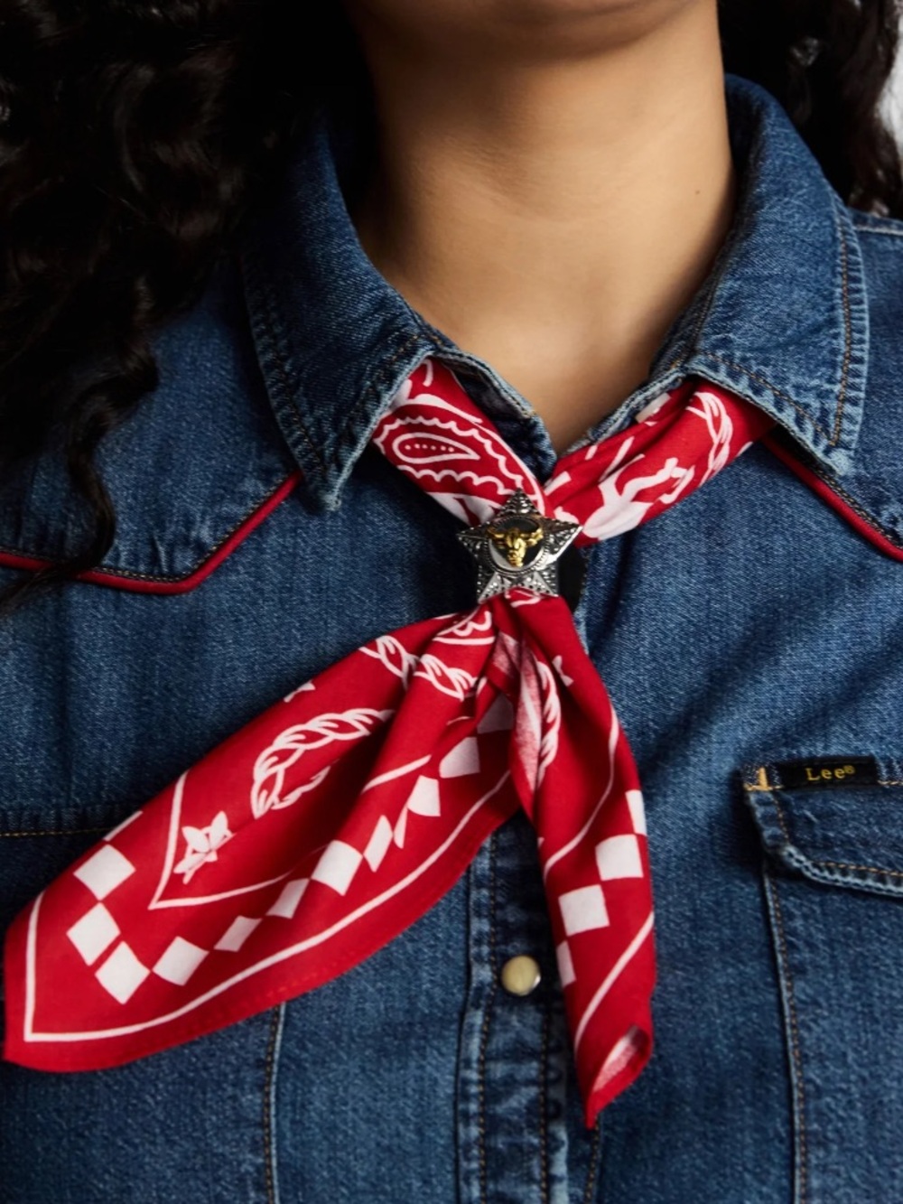 Kacey Lee Unisex Bandana Set with Oval Concho Musgraves Walmart Red